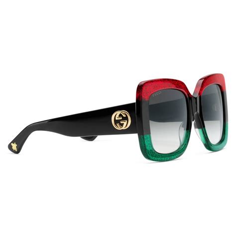 gucci occhiali da vista verde e rosso|occhiali Gucci donna.